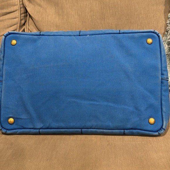 Prada Canapa Large Blue Tote - Picture 4 of 15